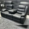 Roma leather recliner 3+2 sofa set with cupholders and padded seats by ZAK Furniture