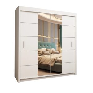 OSLO Sliding Door Wardrobe with Mirror, Multiple Sizes, Modern Storage Shelves and Rails by Zak Furniture
