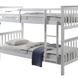 Lily Wooden Trio Bunk Bed with Pull-Out Trundle, Safe Solid Pine, Space-Saver Kids Bed – ZAK Furniture