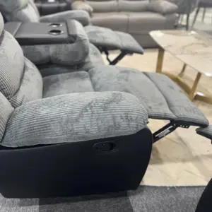 ZAK Rio recliner sofa ribbed cord fabric close-up