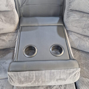 ZAK Rio recliner sofa side view with extended footrest