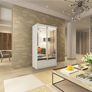 Mayfair High Gloss Sliding Mirror Door Wardrobe with Modern Storage Design and Premium Finish Zak