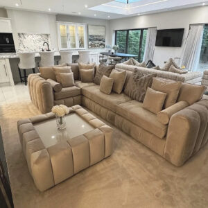 Zak Lilly Mink Corner Sofa (Left/Right Facing) with Full Back & Pillows Included - Zak Furniture