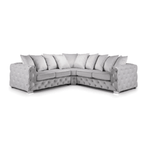 Zak Arctic Grey L-Shaped Corner Sofa Bed with Storage - Zak Furniture UK